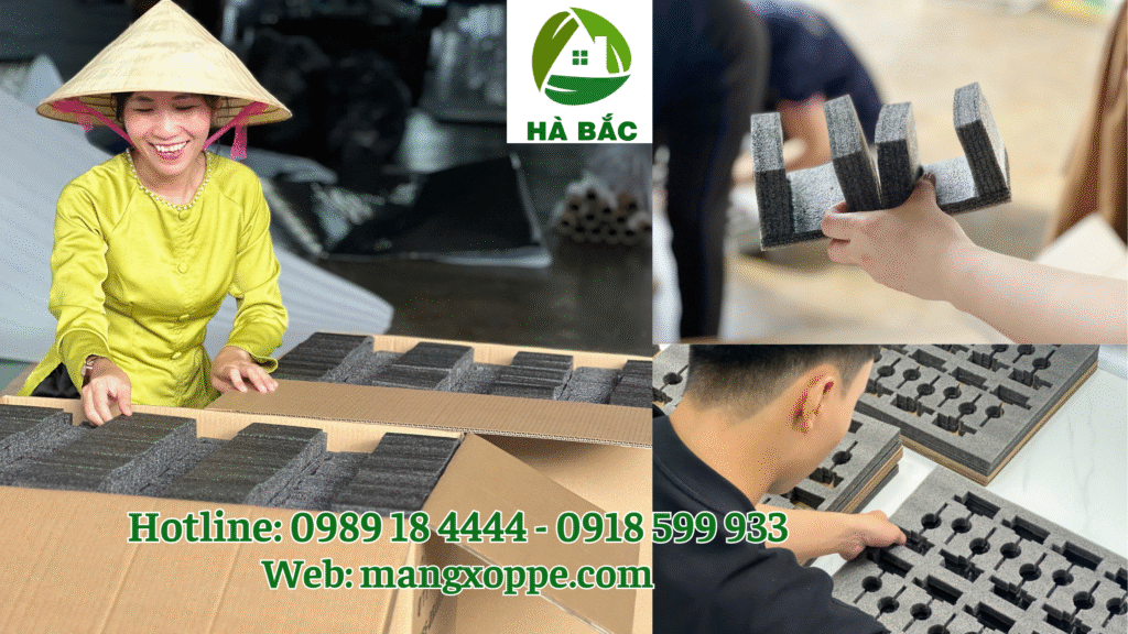 khay xốp định hình pe foam sheet