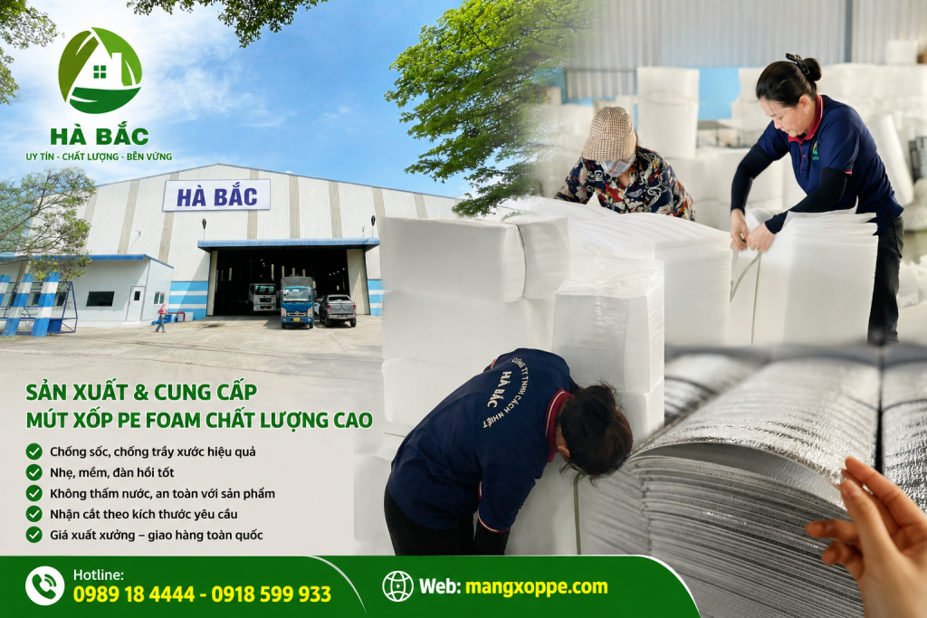 mút xốp pe foam dạng tấm
