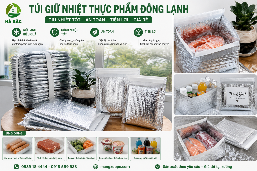 Túi xốp bạc giữ nhiệt thực phẩm