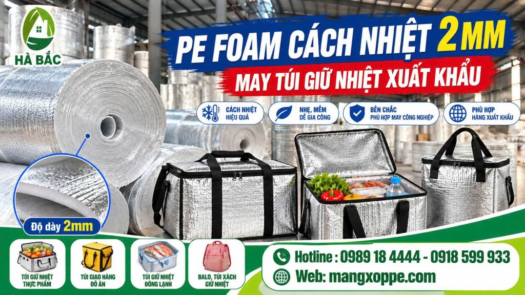 Cuộn pe foam cách nhiệt 2mm