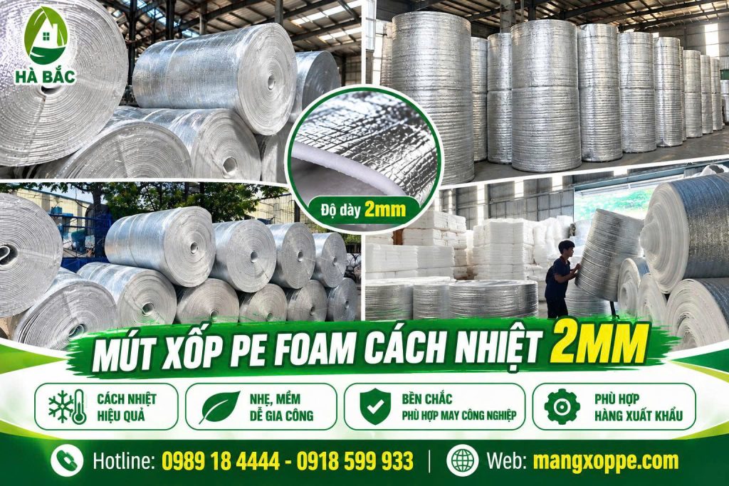 Cuộn pe foam cách nhiệt 2mm