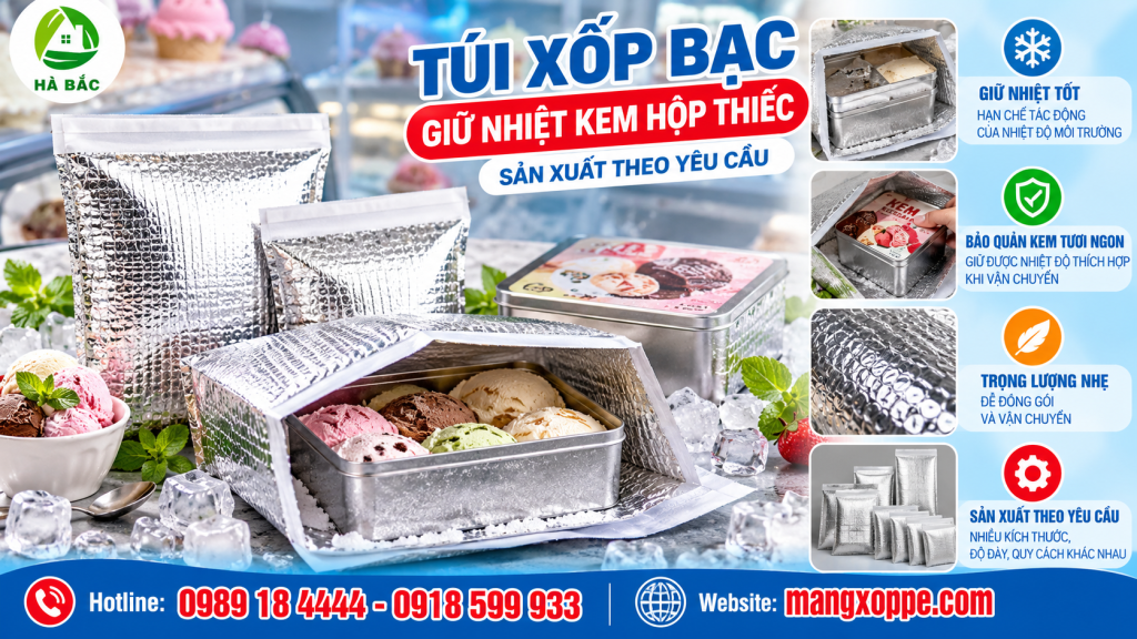 Túi xốp bạc giữ nhiệt thực phẩm giá rẻ
