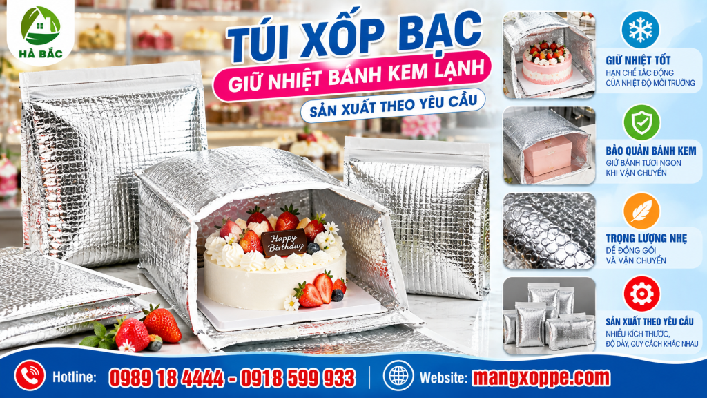 Túi xốp bạc giữ nhiệt thực phẩm giá rẻ