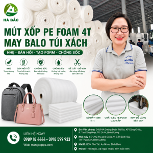 Mút xốp pe foam 4T may balo túi xách giá rẻ, công ty sản xuất mút xốp pe foam 4T may balo túi xách giá rẻ tại Long An, Tây Ninh